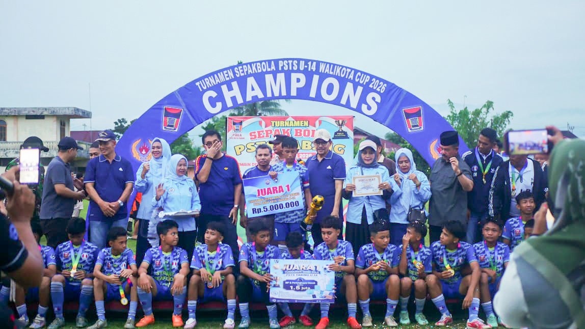 Taruna Luki sukses menjadi Juara PSTS U-14 Piala Wali Kota Padang 2026 (Foto: Minangsatu)